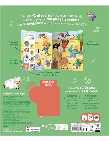 CHERCHE ET TROUVE DES TOUT-PETITS SONORE - À L'AVENTURE ! - Auzou