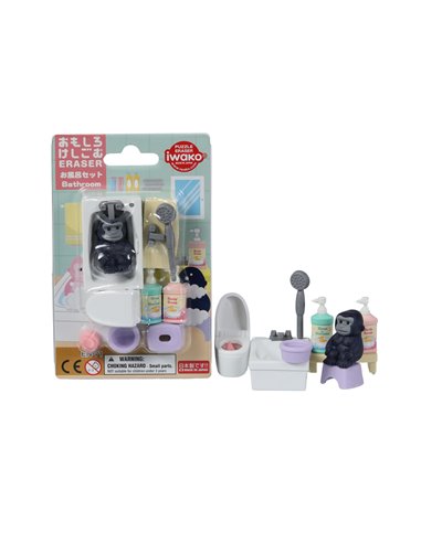 Gommes - Figurines - IWAKO - Gorille dans la Salle de Bain