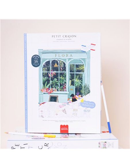 Petit Crayon Façades - Flora - coffret coloriage au numéro - La petite épicerie