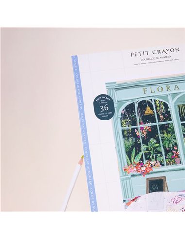 Petit Crayon Façades - Flora - coffret coloriage au numéro - La petite épicerie