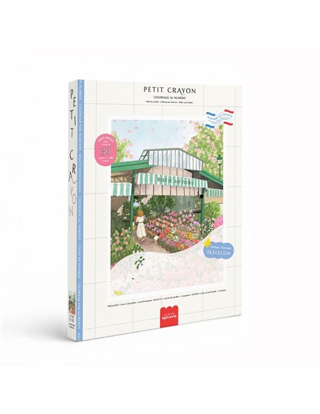 Petit Crayon Façades - La Saison Des Fleurs - coffret coloriage au numéro - La petite épicerie