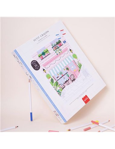 Petit Crayon Façades - Morning Spot - coffret coloriage au numéro - La petite épicerie