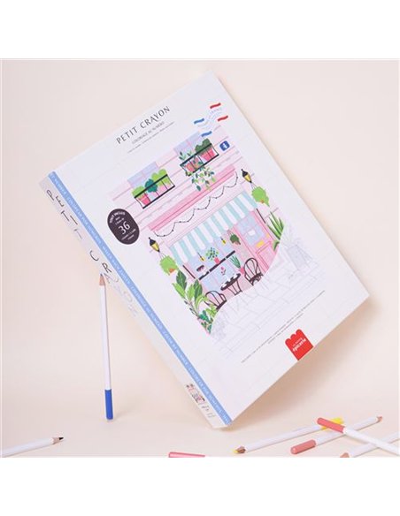 Petit Crayon Façades - Morning Spot - coffret coloriage au numéro - La petite épicerie