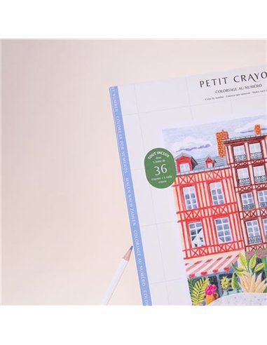 Petit Crayon Façades - Place Aux Fleurs - coffret coloriage au numéro - La petite épicerie