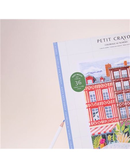 Petit Crayon Façades - Place Aux Fleurs - coffret coloriage au numéro - La petite épicerie