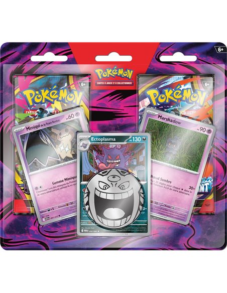 Pokémon : Pack 2 boosters Chaos Ascendant et Nuit Noire + 3 cartes promos