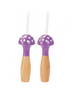 Corde à sauter violette bicolore à pois