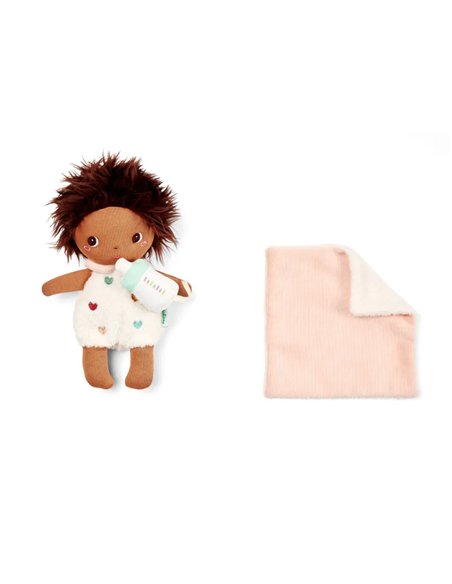 Poupée en tissu Misha et son couffin - 21 cm - Lilliputiens
