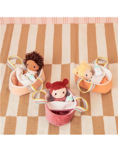 Poupée en tissu Misha et son couffin - 21 cm - Lilliputiens