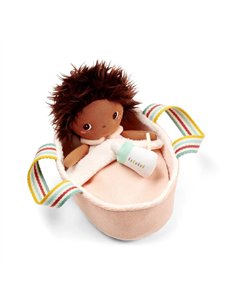 Poupée en tissu Misha et son couffin - 21 cm - Lilliputiens