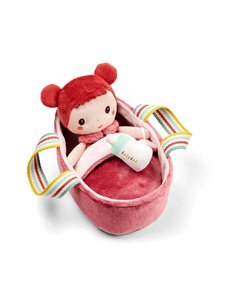 Poupée en tissu Mio et son couffin - 21 cm - Lilliputiens