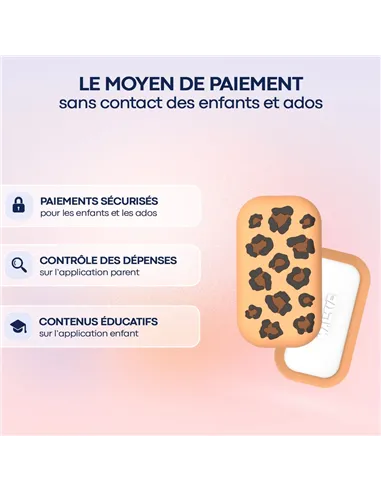 Money walkie - porte monnaie sans contact léopard