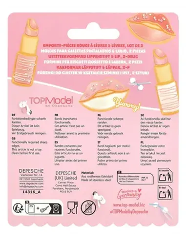 TOPModel Emporte-pièces rouge à lèvres BAKE AND CREATE