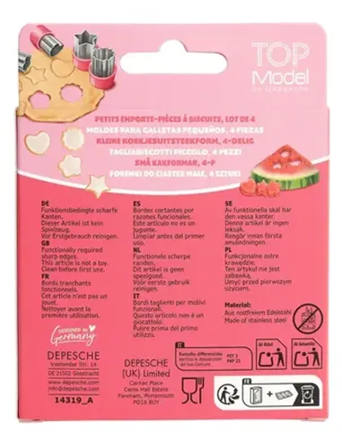 TOPModel 4 Emporte-pièces biscuits BAKE AND CREATE