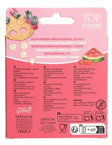 TOPModel 4 Emporte-pièces biscuits BAKE AND CREATE