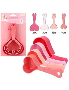 TOPModel Set verres doseurs coeurs BAKE AND CREATE