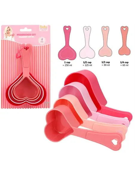 TOPModel Set verres doseurs coeurs BAKE AND CREATE