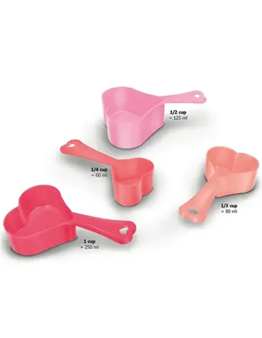 TOPModel Set verres doseurs coeurs BAKE AND CREATE