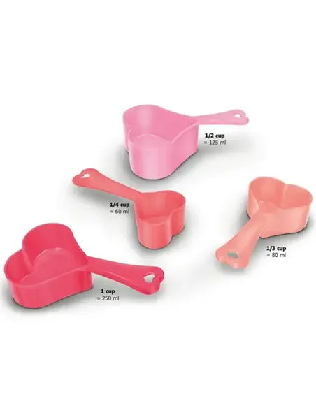TOPModel Set verres doseurs coeurs BAKE AND CREATE