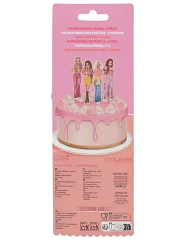 TOPModel 4 Décorations pour gâteau BAKE AND CREATE