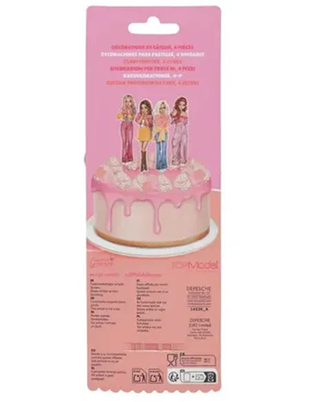 TOPModel 4 Décorations pour gâteau BAKE AND CREATE