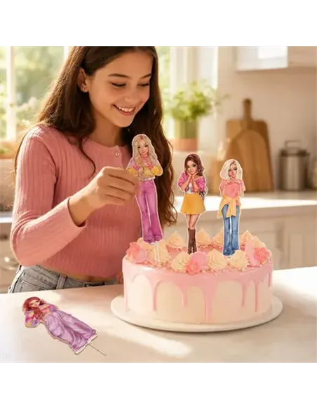 TOPModel 4 Décorations pour gâteau BAKE AND CREATE