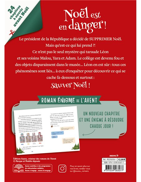 ROMAN ÉNIGME DE L'AVENT - MYSTÈRES, ÉNIGMES ET EMBÛCHES DE NOËL - Auzou