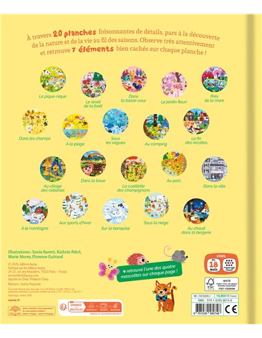 MES 20 CHERCHE ET TROUVE DES TOUT-PETITS - VIVE LES SAISONS !