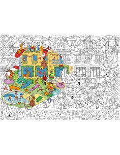 MA POCHETTE D'ARTISTE - CHERCHE ET TROUVE GÉANT À COLORIER - LUTINS FARCEURS - Auzou 2