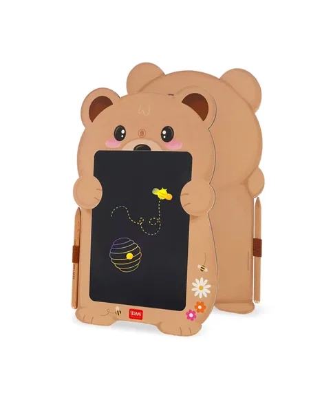 Ardoise Portable LCD en Carton - Teddy Bear - Magic Sketch Board - Legami