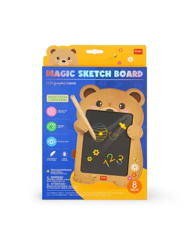 Ardoise Portable LCD en Carton - Teddy Bear - Magic Sketch Board - Legami