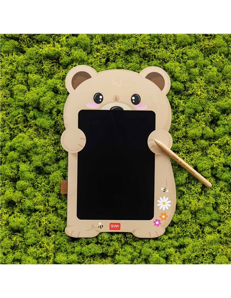 Ardoise Portable LCD en Carton - Teddy Bear - Magic Sketch Board - Legami