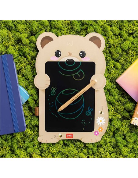 Ardoise Portable LCD en Carton - Teddy Bear - Magic Sketch Board - Legami