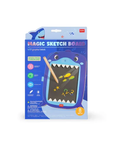 Ardoise Portable LCD en Carton - Shark - Magic Sketch Board - Legami