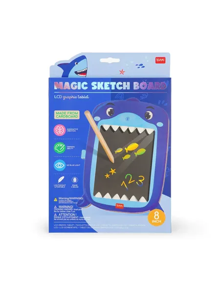Ardoise Portable LCD en Carton - Shark - Magic Sketch Board - Legami