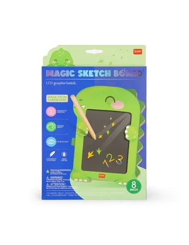Ardoise Portable LCD en Carton - Dinosaure - Magic Sketch Board - Legami