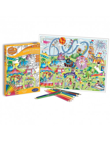 Art & Créations POSTER A COLORIER - FETE FORAINE