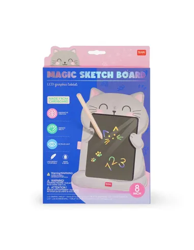 Ardoise Portable LCD en Carton - Kitty - Magic Sketch Board - Legami