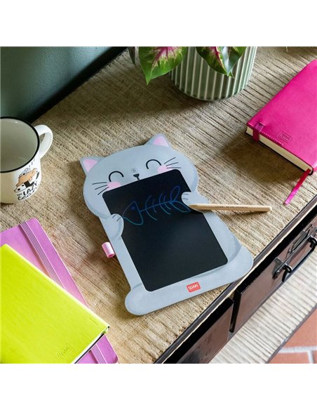 Ardoise Portable LCD en Carton - Kitty - Magic Sketch Board - Legami