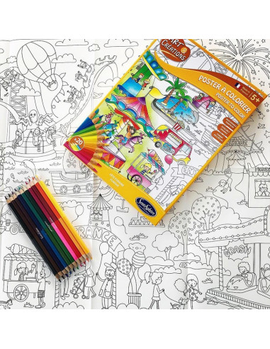 Art & Créations POSTER A COLORIER - FETE FORAINE