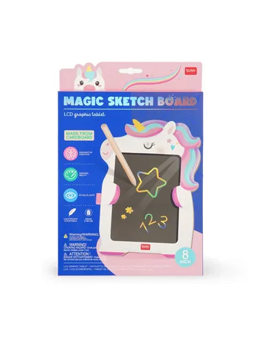 Ardoise Portable LCD en Carton - Unicorn - Magic Sketch Board - Legami