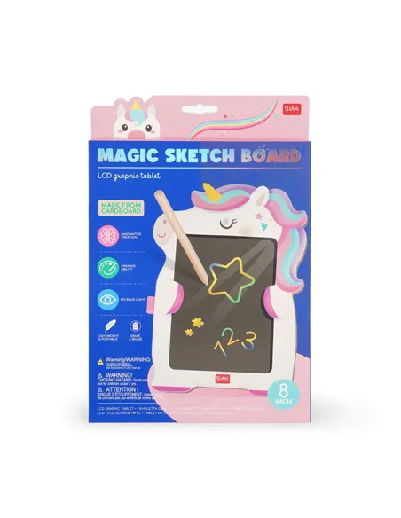 Ardoise Portable LCD en Carton - Unicorn - Magic Sketch Board - Legami