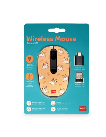 Souris sans Fil Corgi - Wireless Mouse - Legami