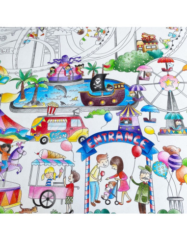Art & Créations POSTER A COLORIER - FETE FORAINE