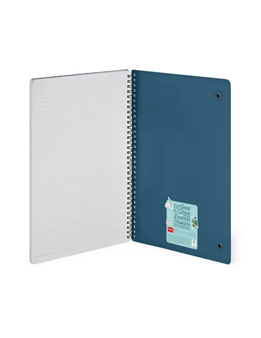 Cahier Ligné A4 à Couverture Rigide Illustrée - Travel Stickers - Bloc-mémo - Avec Spirale - Legami