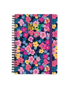 Cahier Ligné A4 à Couverture Rigide Illustrée - Flowers - Bloc-mémo - Avec Spirale - Legami