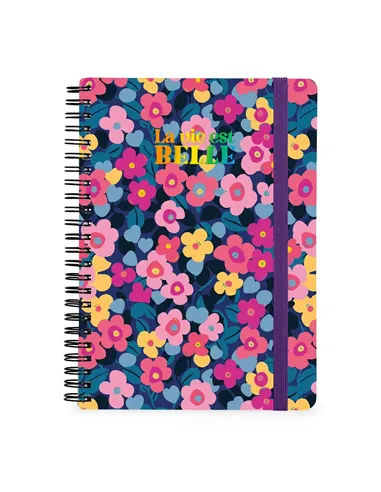 Cahier Ligné A4 à Couverture Rigide Illustrée - Flowers - Bloc-mémo - Avec Spirale - Legami