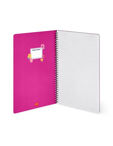 Cahier Ligné A4 à Couverture Rigide Illustrée - Flowers - Bloc-mémo - Avec Spirale - Legami