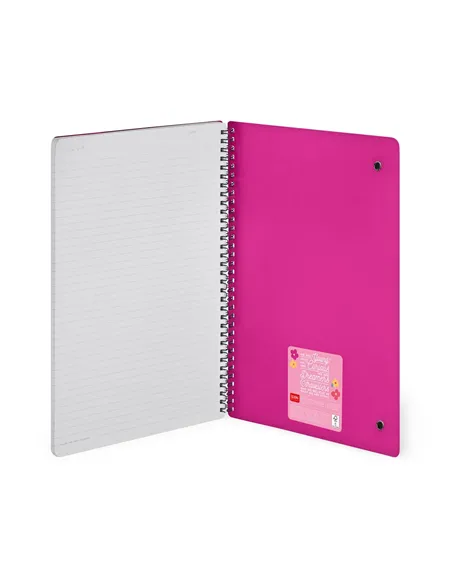 Cahier Ligné A4 à Couverture Rigide Illustrée - Flowers - Bloc-mémo - Avec Spirale - Legami