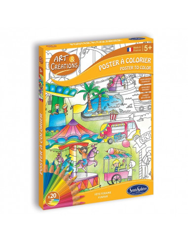 Art & Créations POSTER A COLORIER - FETE FORAINE